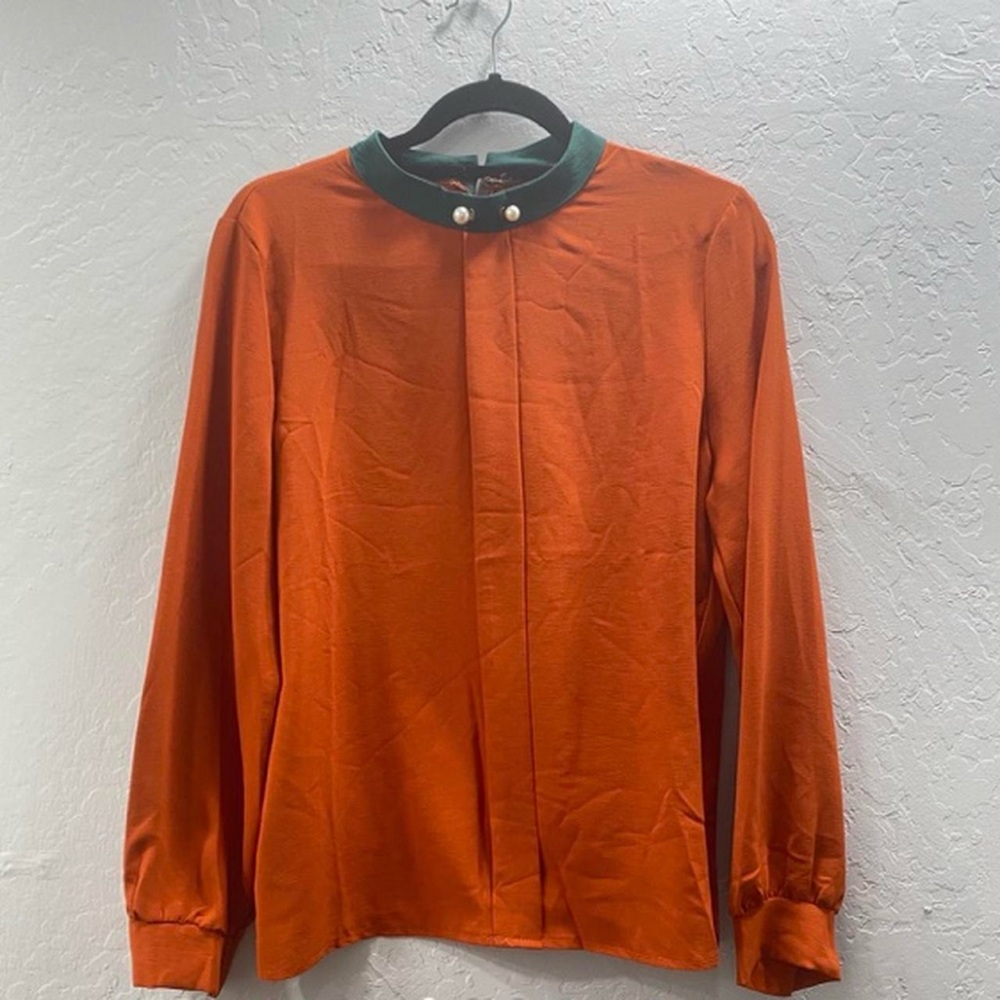 Long Sleeve Secretary Blouse